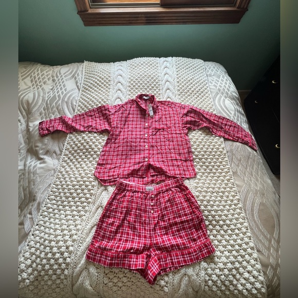 J.Crew women’s flannel pj set - Picture 1 of 3